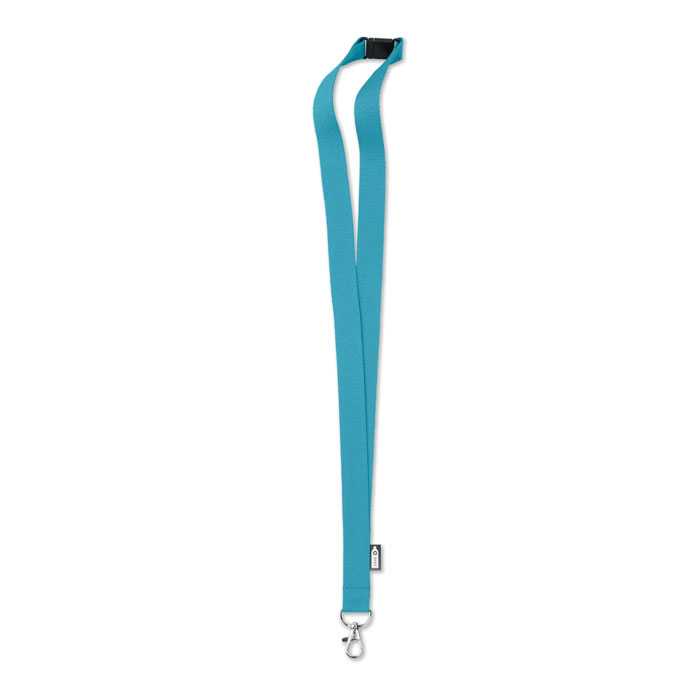 Lanyard in RPET 20 mm, бирюзовый-0