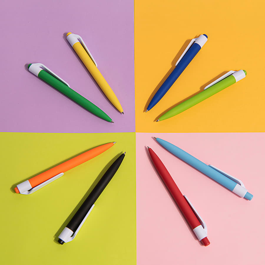 Ручка шариковая N16 soft touch, оранжевый-3