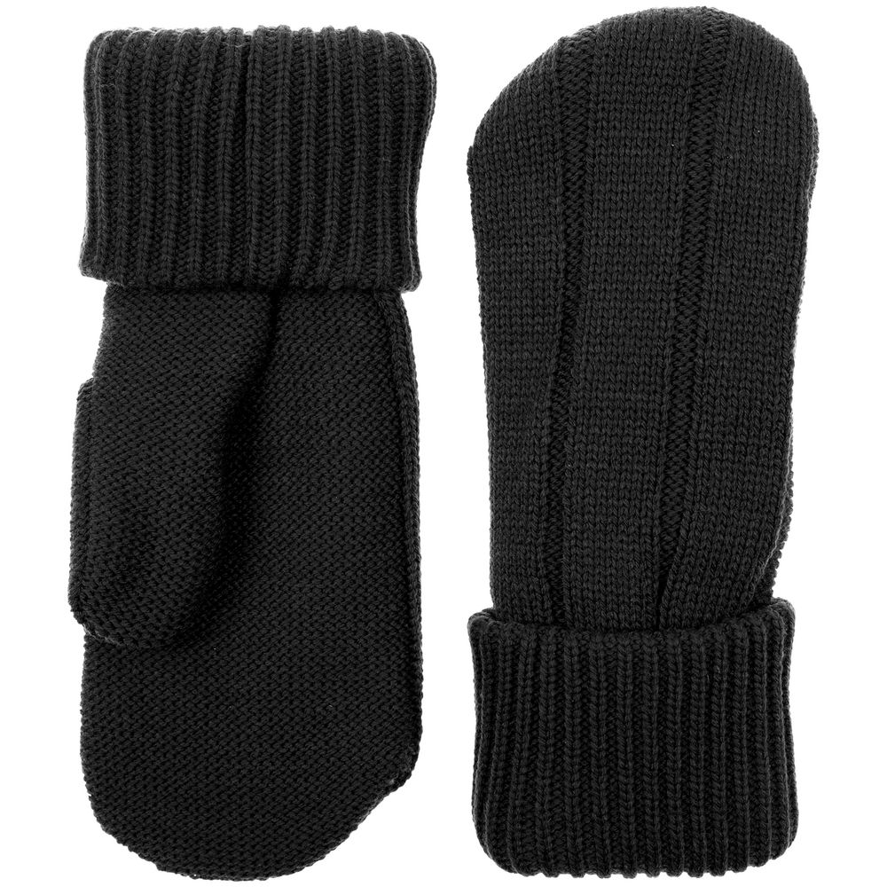 Варежки Knit Beat, черные-0