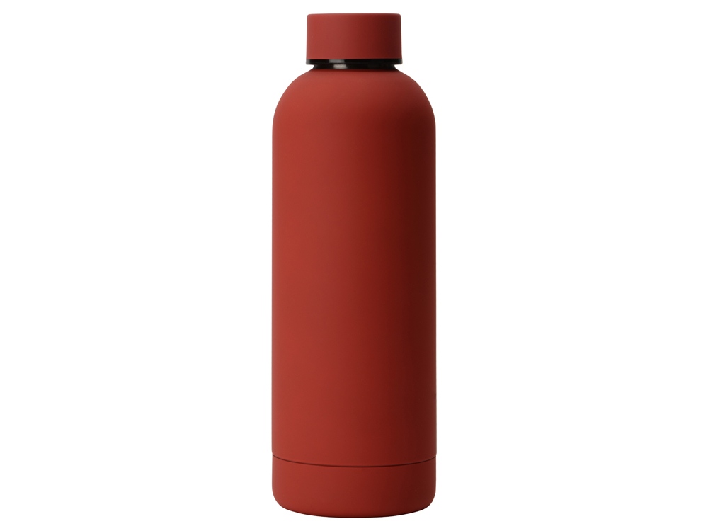 Вакуумная термобутылка Cask Waterline, soft touch, 500 мл, красный-3