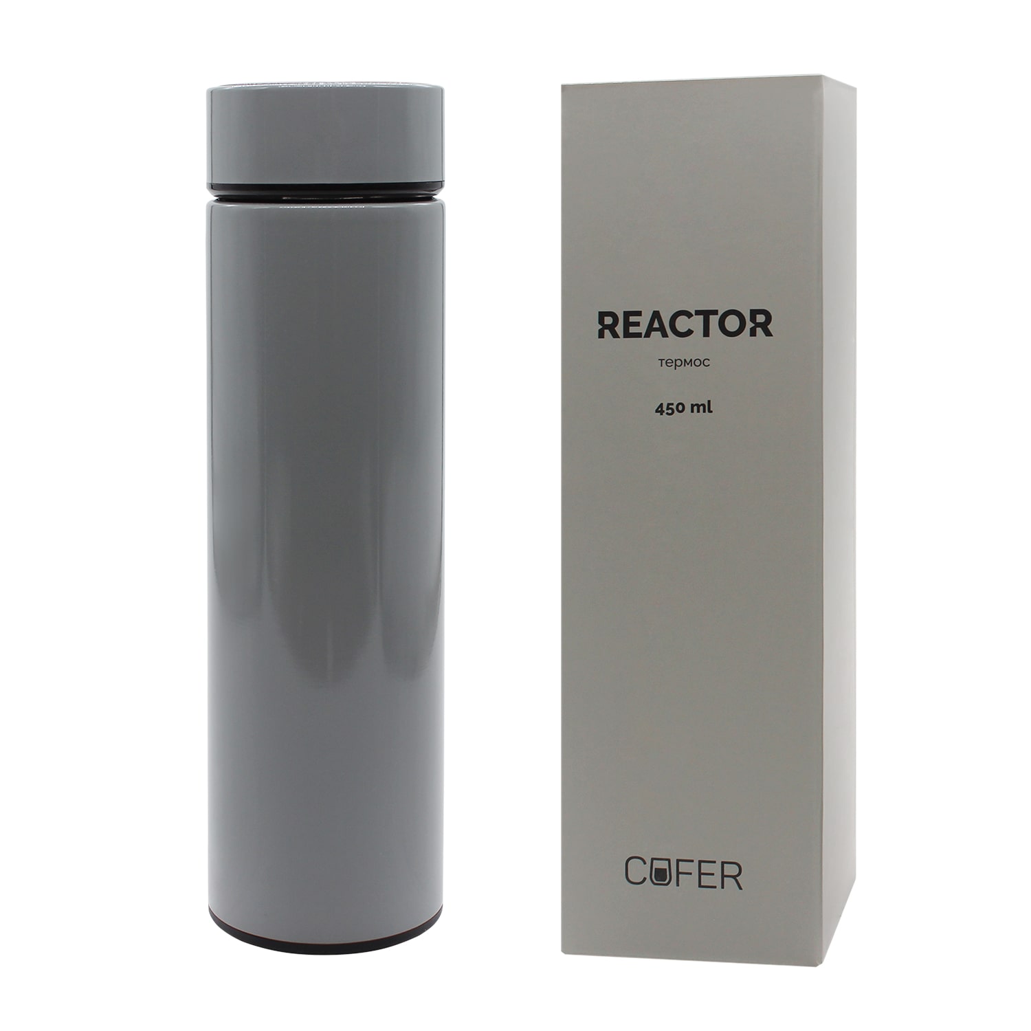 Термос Reactor с датчиком температуры (серый)-3