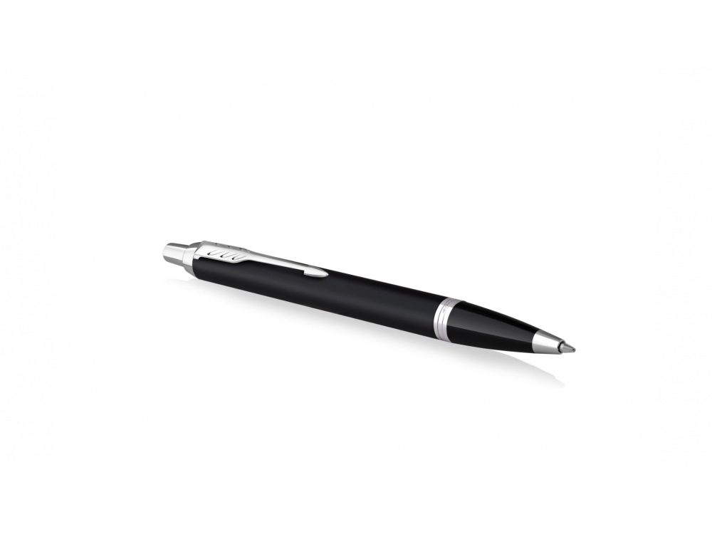 Шариковая ручка Parker IM Mat Black CT лак матовый, стержень: M, цвет чернил: blue, в подарочной упаковке.-1