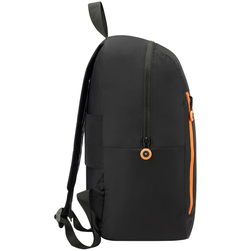 Складной рюкзак Compact Neon, черный с оранжевым-3