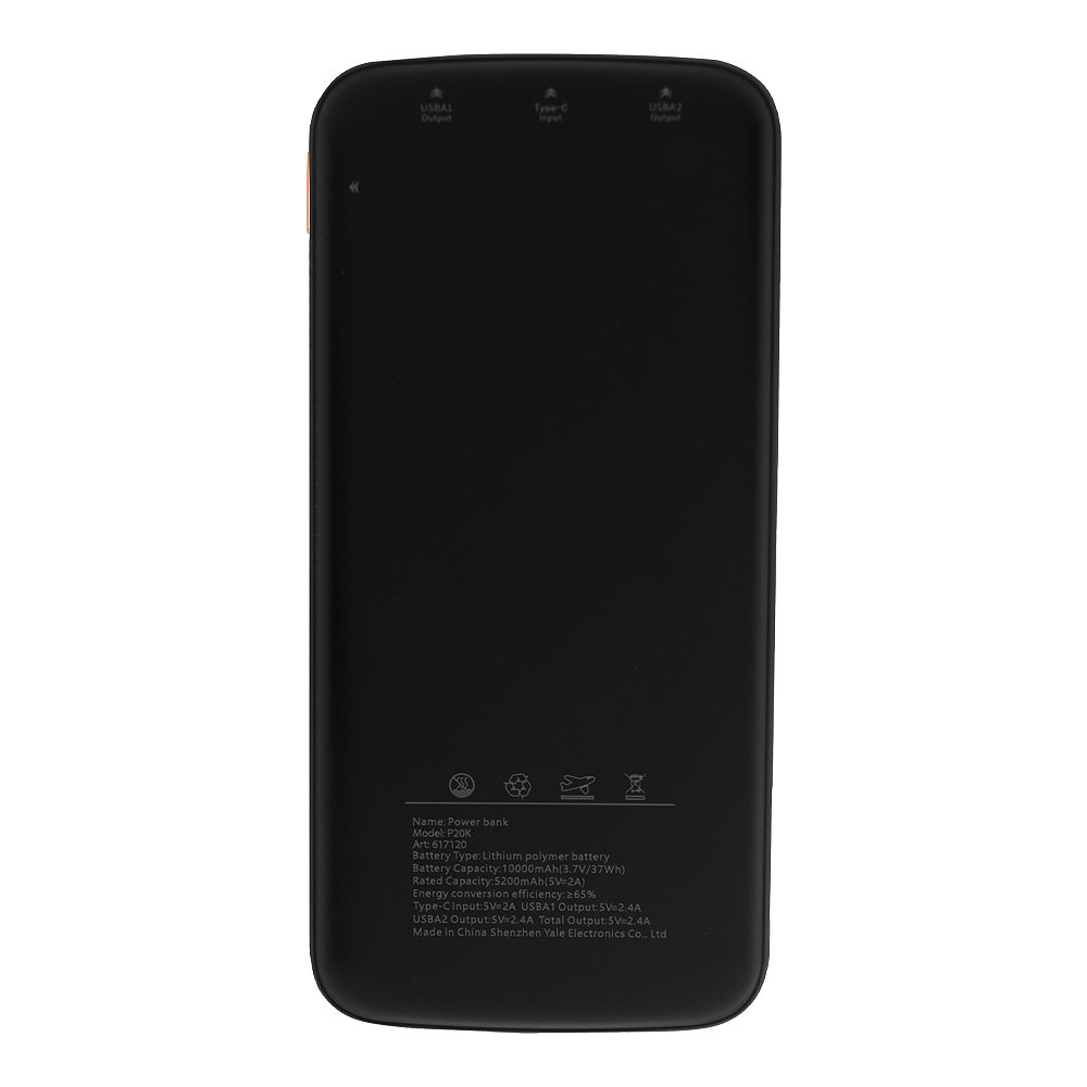 Внешний аккумулятор «Universal» 10 000 mAh, Черный-2