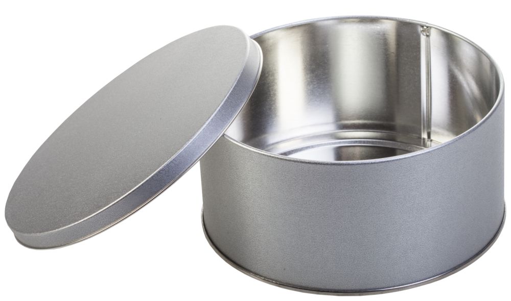Коробка Pragmax M, круглая, серебристая-3