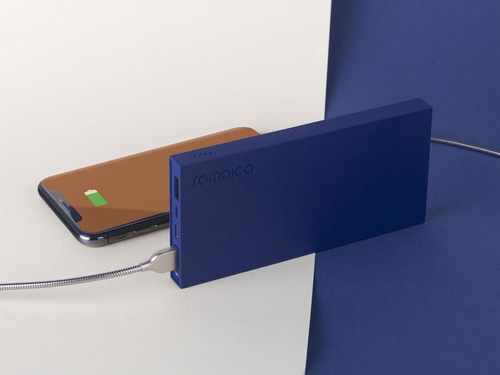 Внешний аккумулятор Rombica NEO ARIA Sienna, 10000мАч, Soft-touch, PD, QCharge, Type-C, охра/синий-5