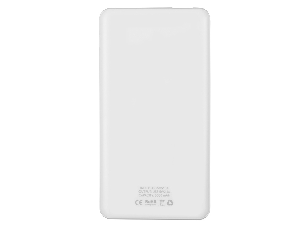 Портативное зарядное устройство Blank с USB Type-C, 5000 mAh, белый-5