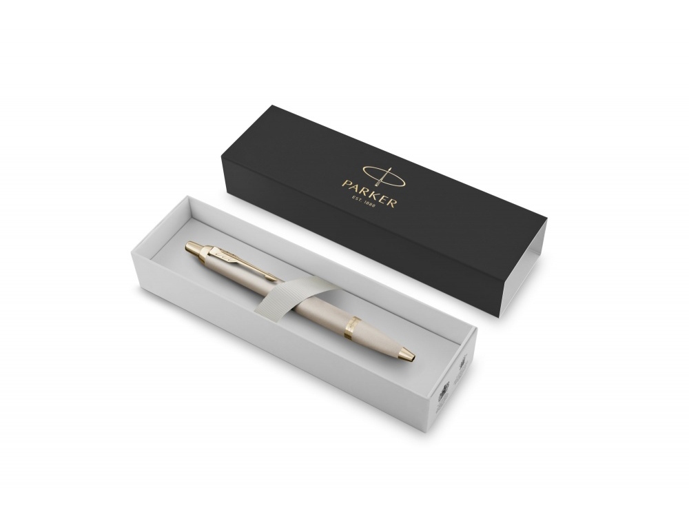 Шариковая ручка Parker IM Professionals Monochrome Champagne, стержень:M, цвет чернил: blue, в подарочной упаковке.-1