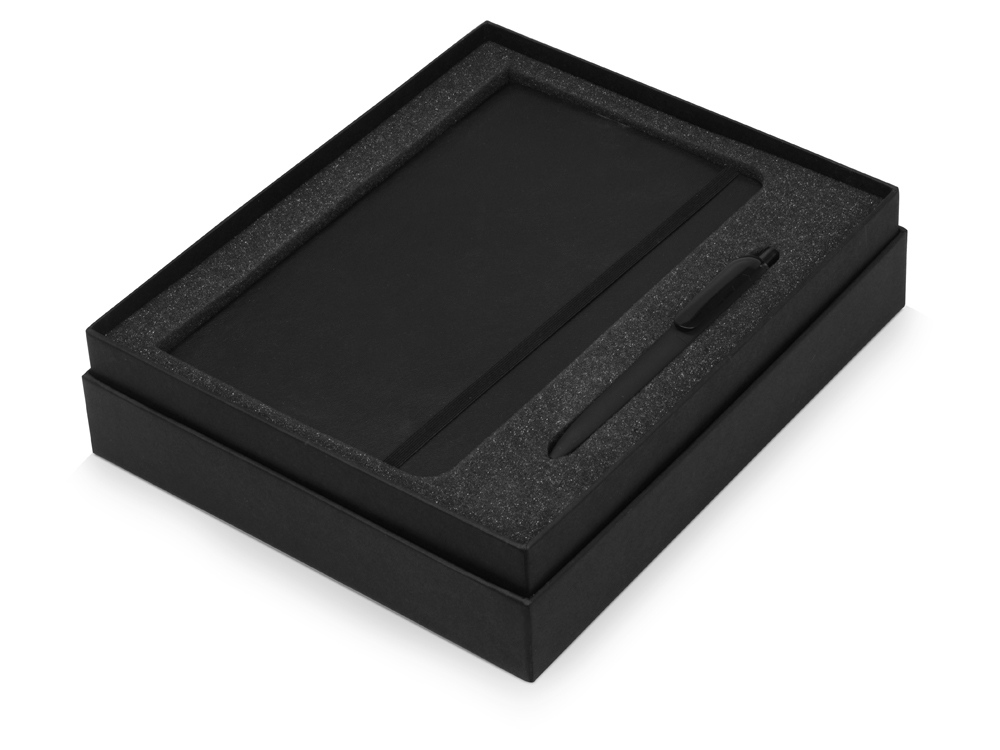 Подарочный набор Moleskine Indiana с блокнотом А5 Soft и ручкой, черный-1