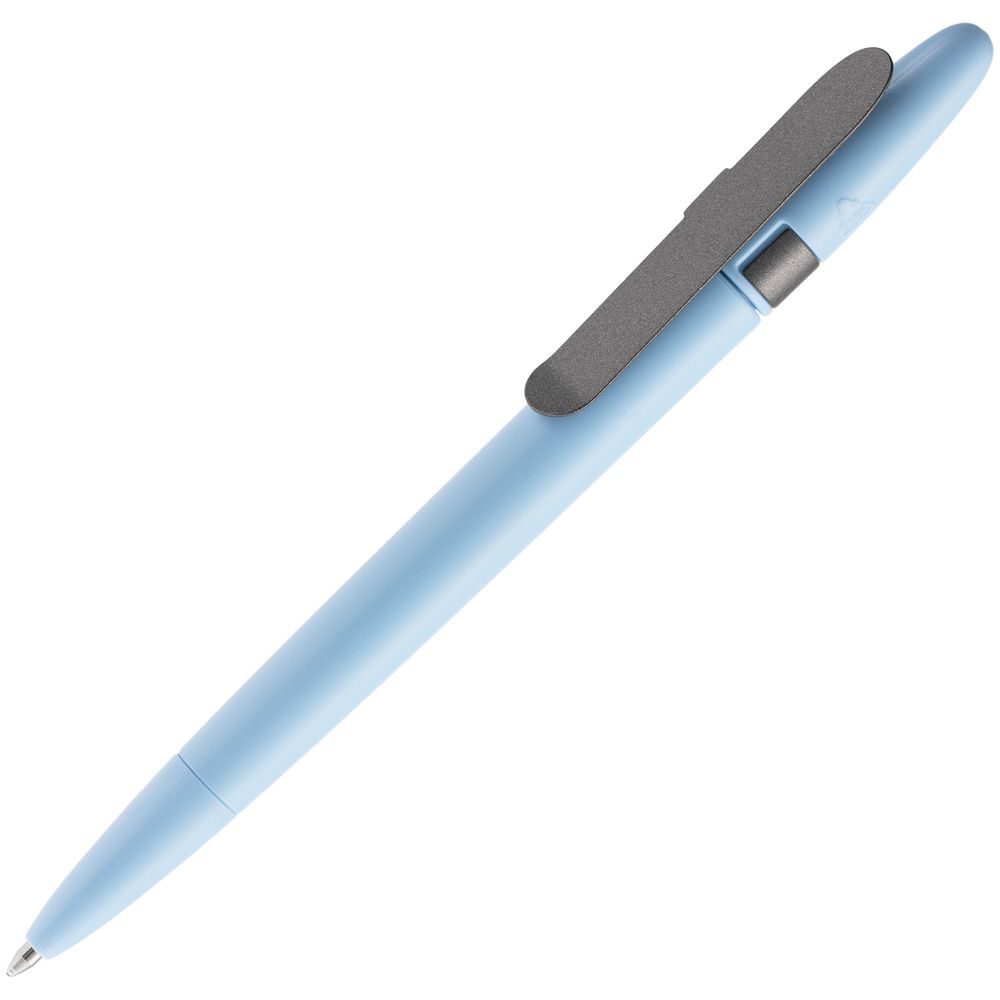 Ручка шариковая Prodir DS5 TSM Metal Clip, голубая с серым-1