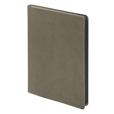 Ежедневник блок в клетку Flexy Soft Touch Latte А5, Серый-1