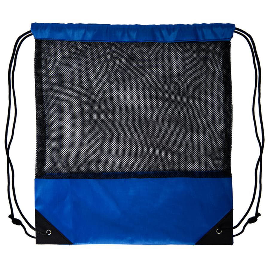Рюкзак мешок с укреплёнными уголками Mesh, синий, 35*41 см, полиэстер 210D, синий-1
