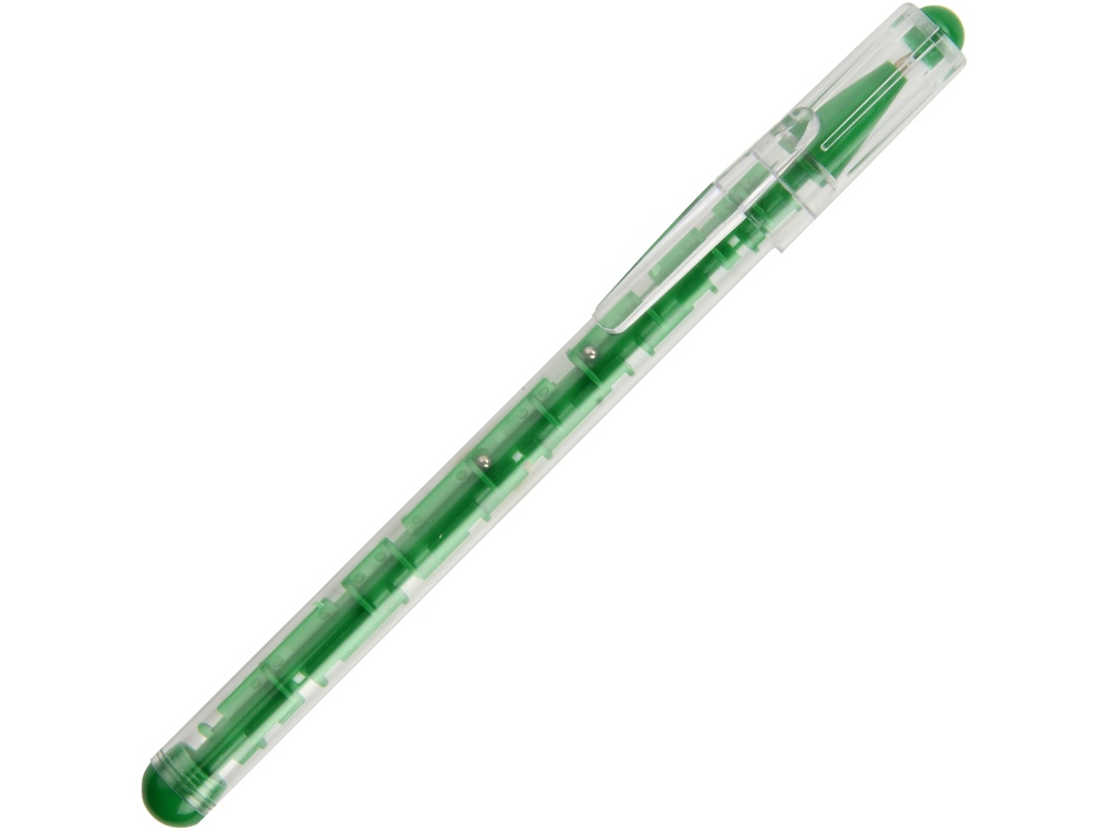 Ручка шариковая Лабиринт с головоломкой зеленая-0