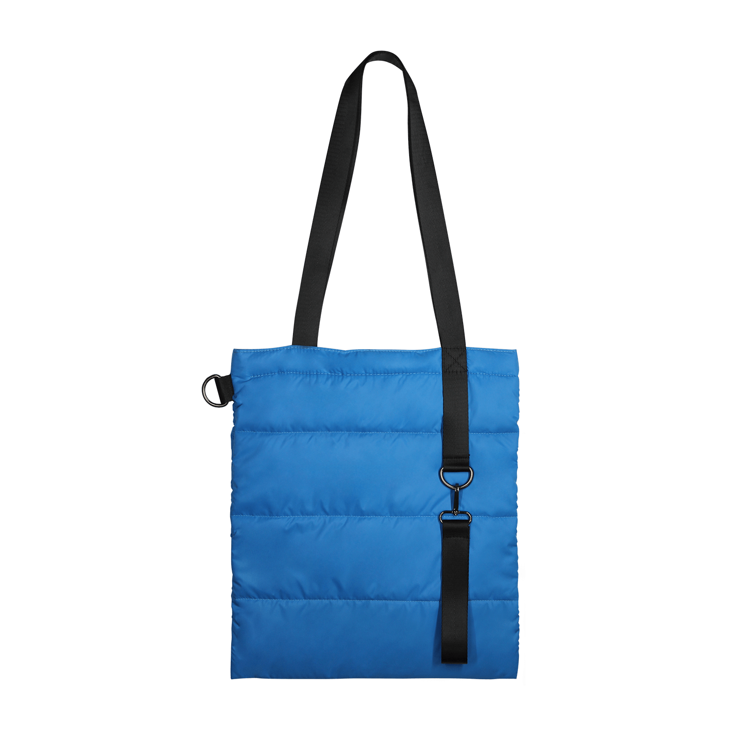Шоппер Superbag Bubble, стёганый, с магнитной кнопкой (голубой с черным)-2