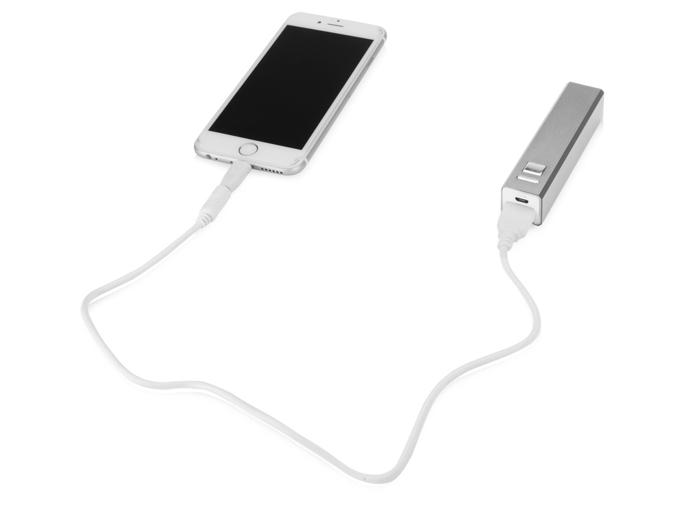 Портативное зарядное устройство Спейс, 3000 mAh, серебристый-1