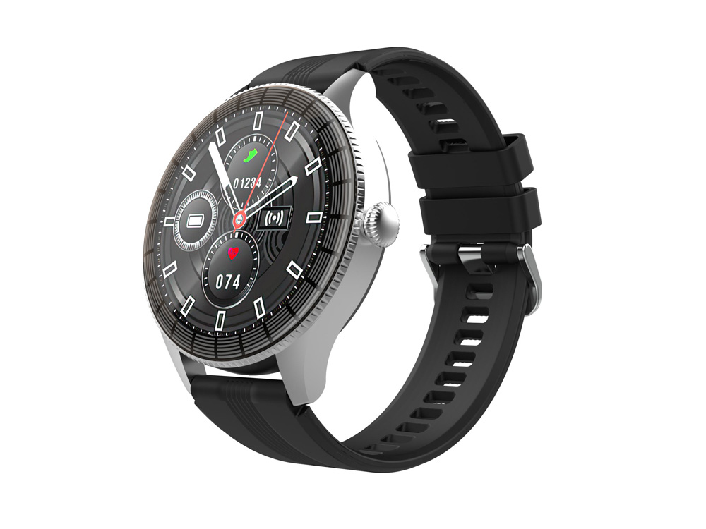Умные часы HIPER IoT Watch GTR, черный/голубой-0