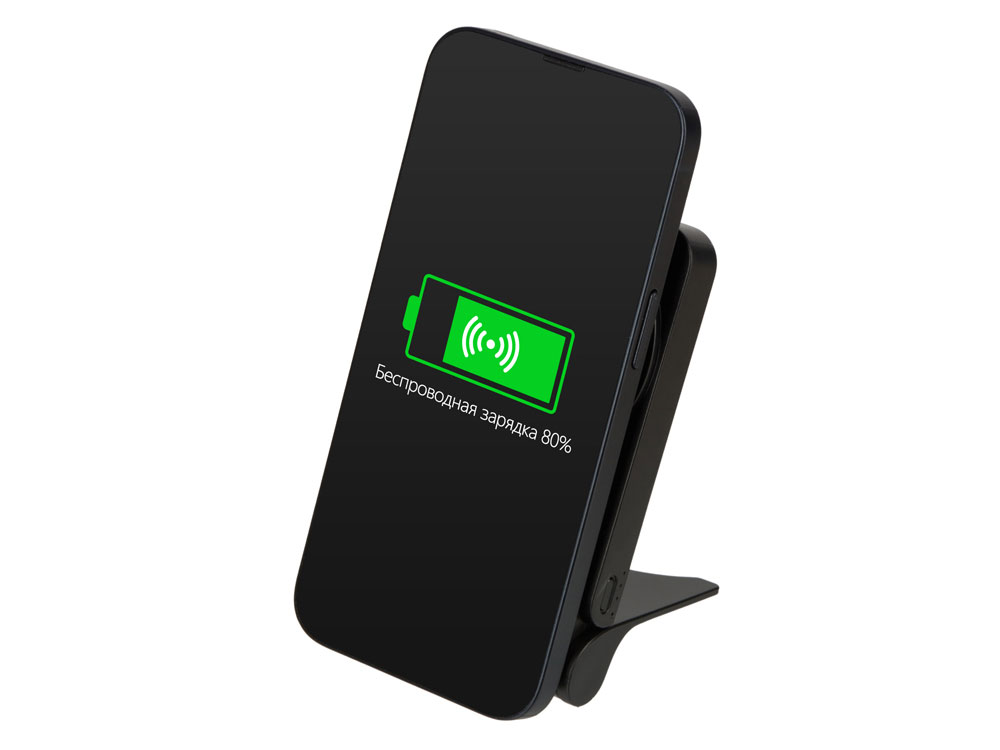 Внешний магнитный аккумулятор MagnIQ, черный, 5000 mAh-2