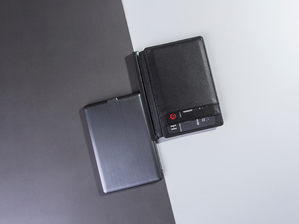 Портмоне с зарядным устройством INE, 3000 mAh, черный-2