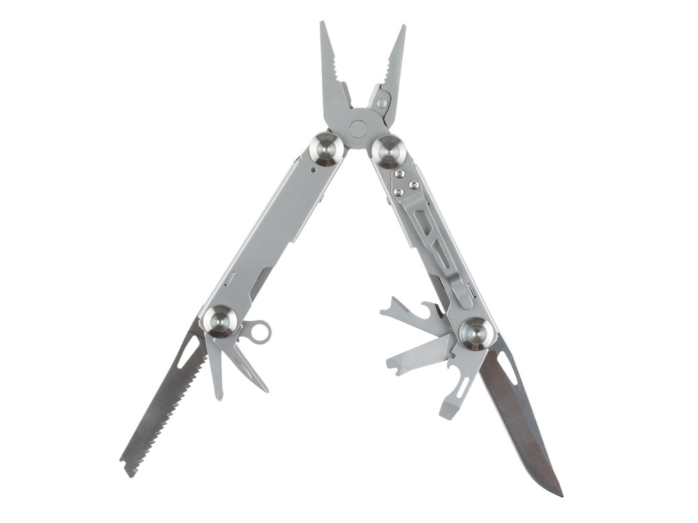 Мультитул Stinger, 105x45 мм, 12 функций, сталь, серебристый, в комплекте нейлоновый чехол-2