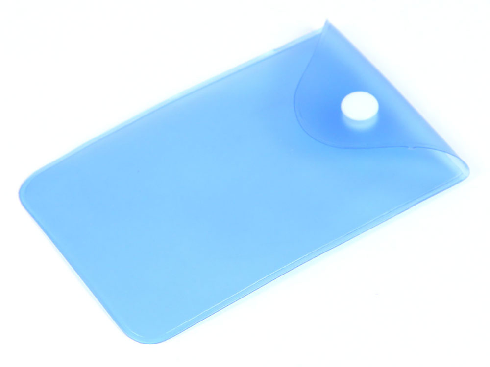 Прозрачный кармашек PVC, синий цвет-0
