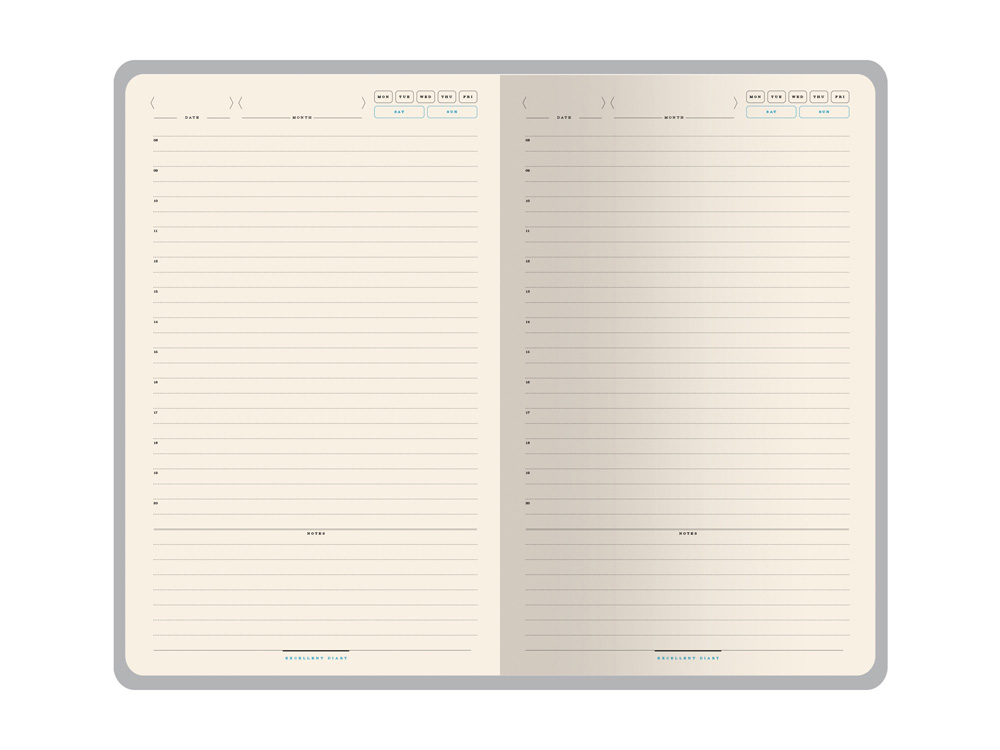 Ежедневник А5 недатированный Chelsea, серый (золотистый кант и срез)-1