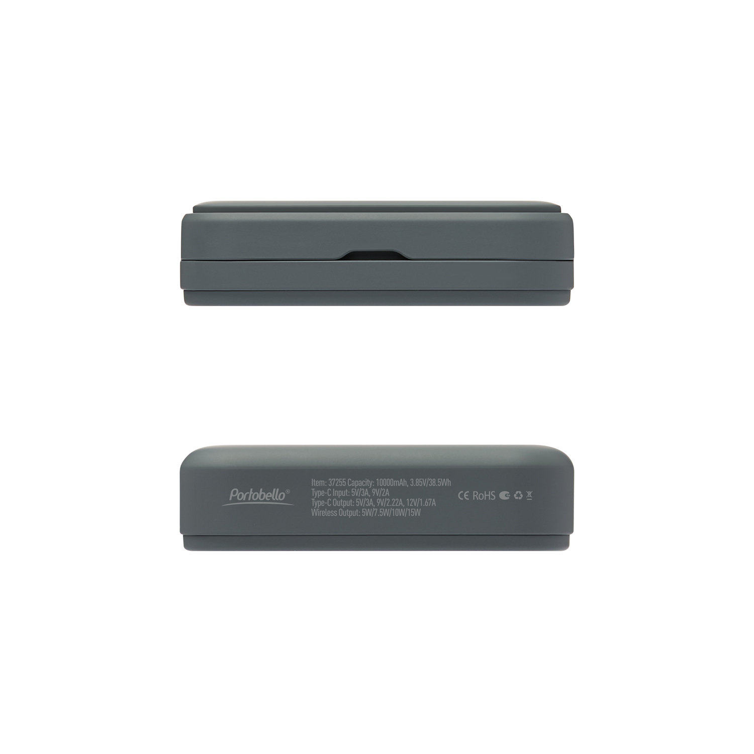 Внешний аккумулятор Юнион PD (Union PD) 10000mAh с функцией беспроводной зарядки 15W, серый-6