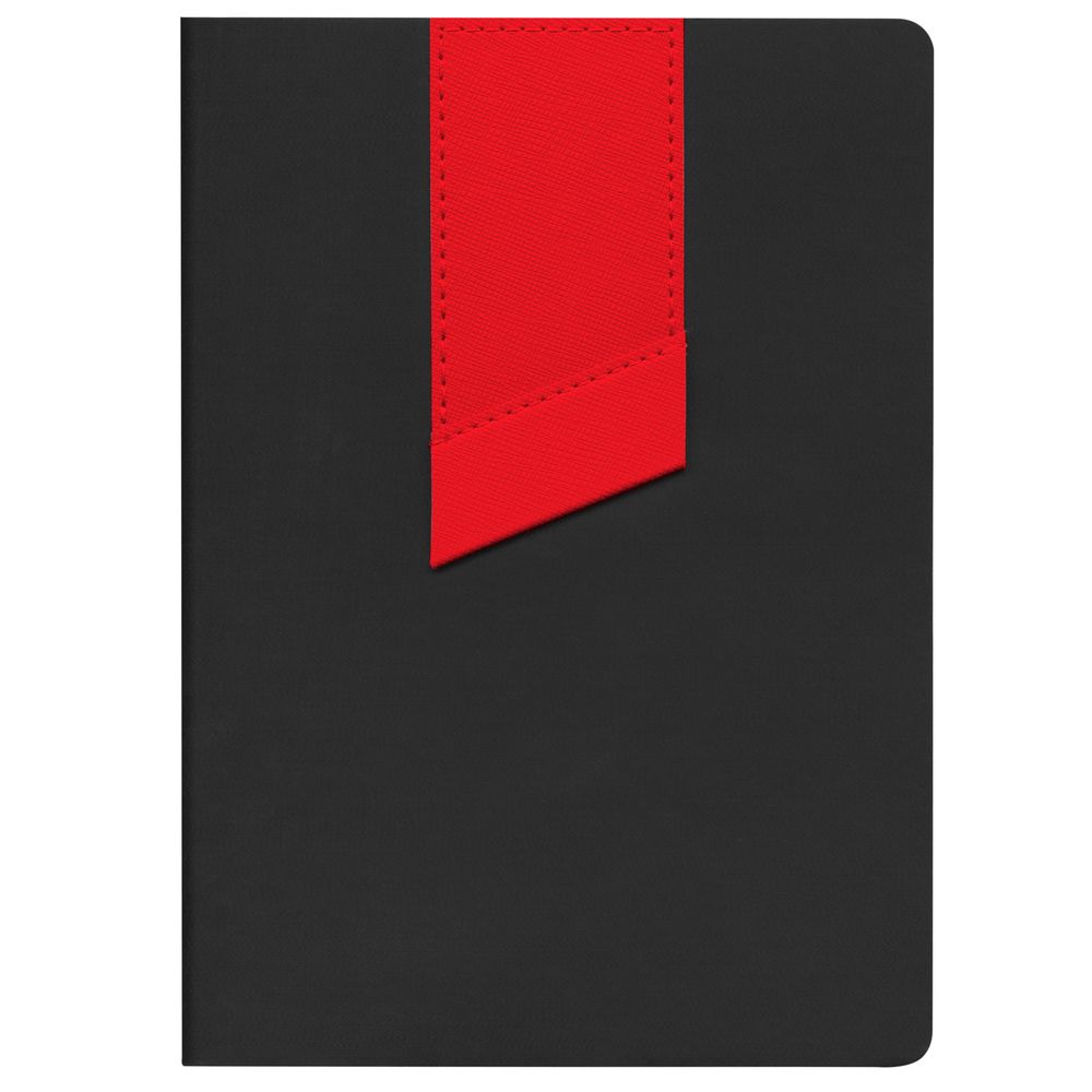 Ежедневник Bookmark, недатированный, черный с красным-2