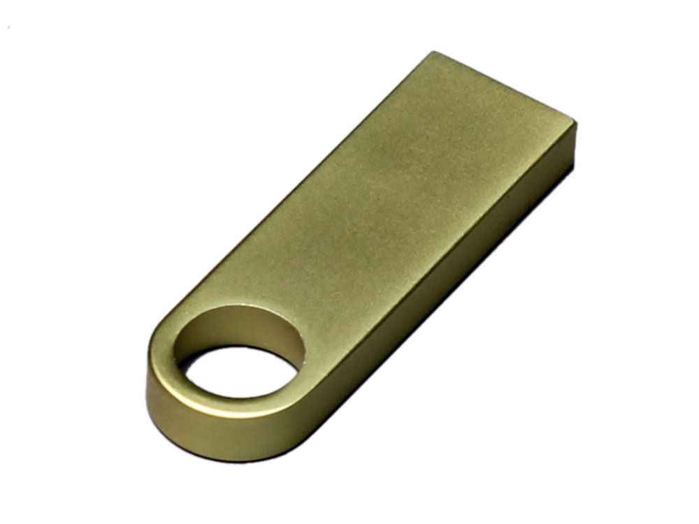 USB 2.0-флешка на 4 Гб с мини чипом и круглым отверстием, золотистый-2