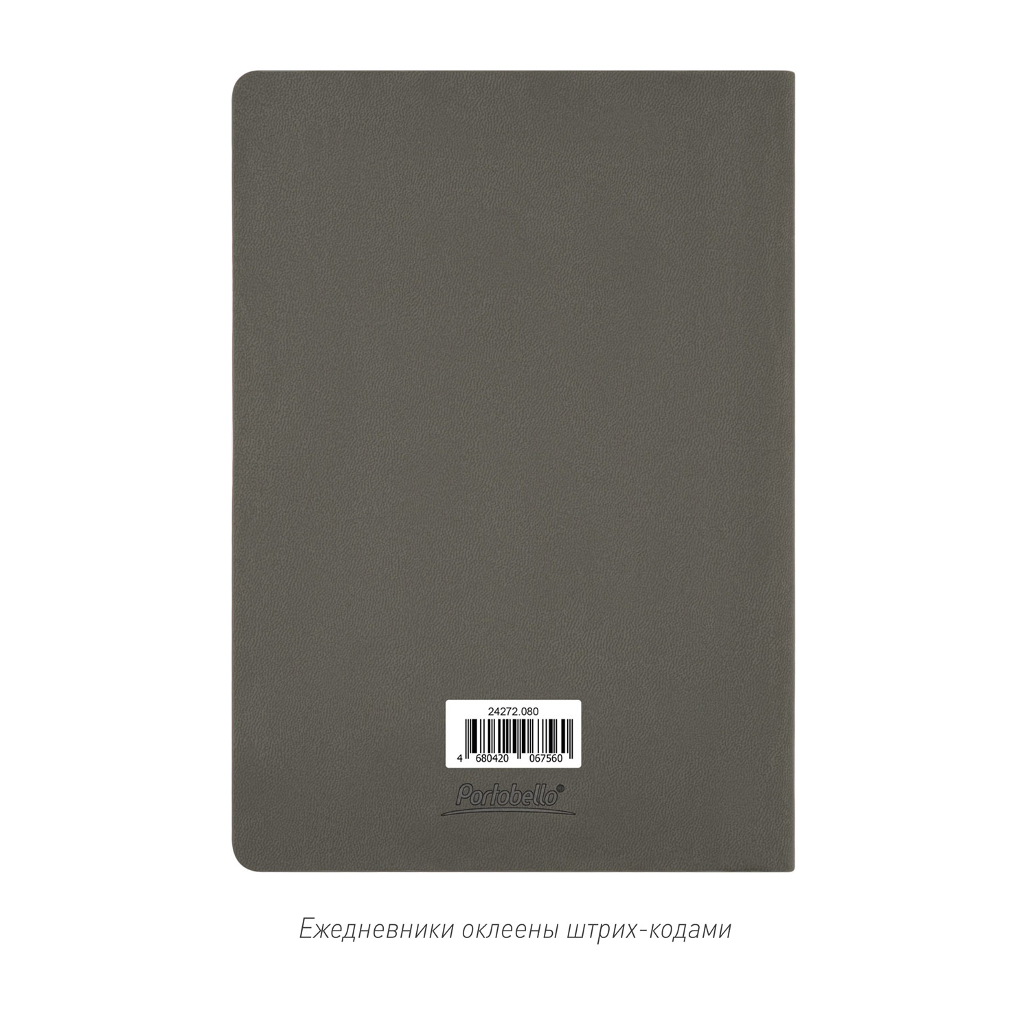 Ежедневник Латте софт-тач (Latte soft touch) недатированный, серый-11