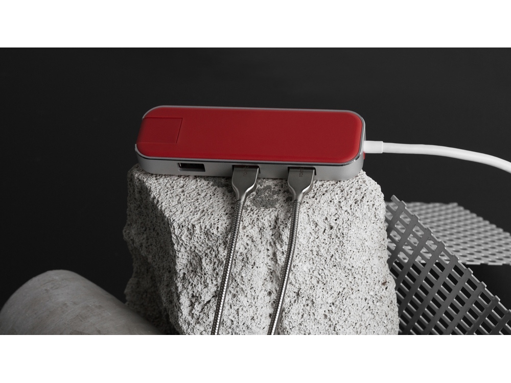Хаб USB Rombica Type-C Chronos Red-6