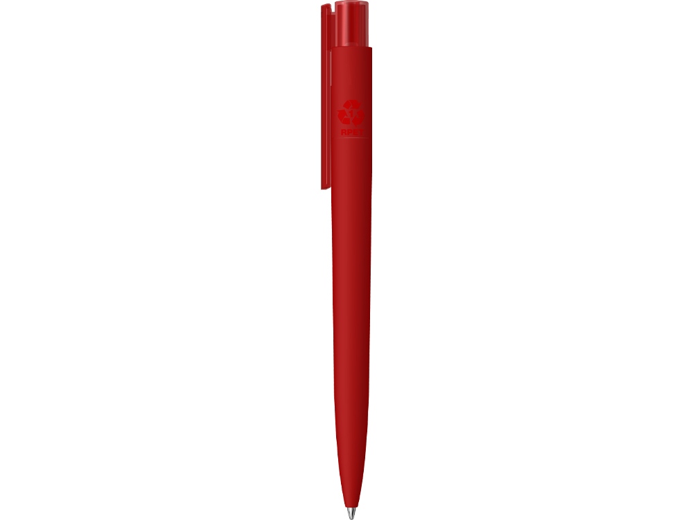 Шариковая ручка RECYCLED PET PEN PRO K transparent GUM soft-touch, красный-2