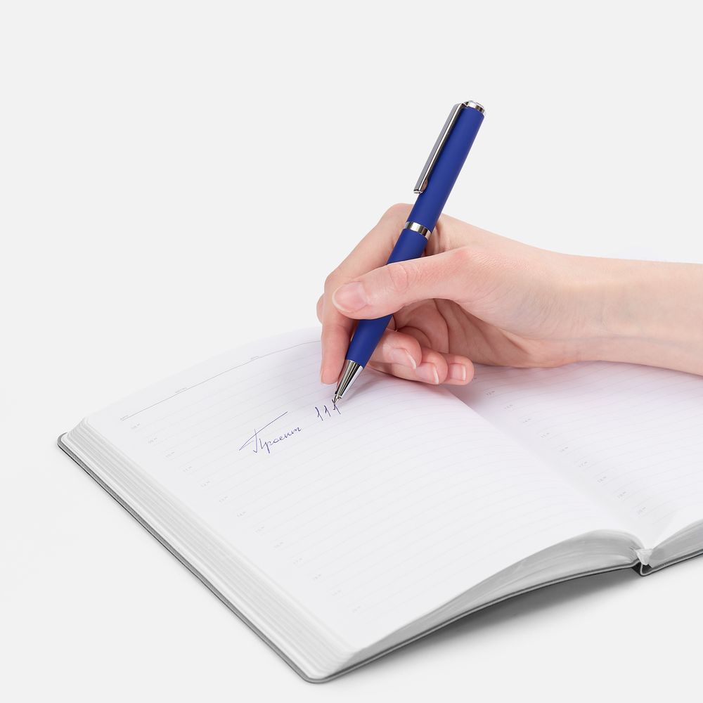 Ручка шариковая Inkish Chrome в футляре, синяя-4