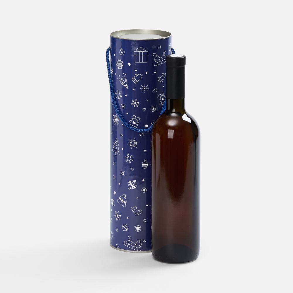 Тубус для бутылки Snowlace, синий-3