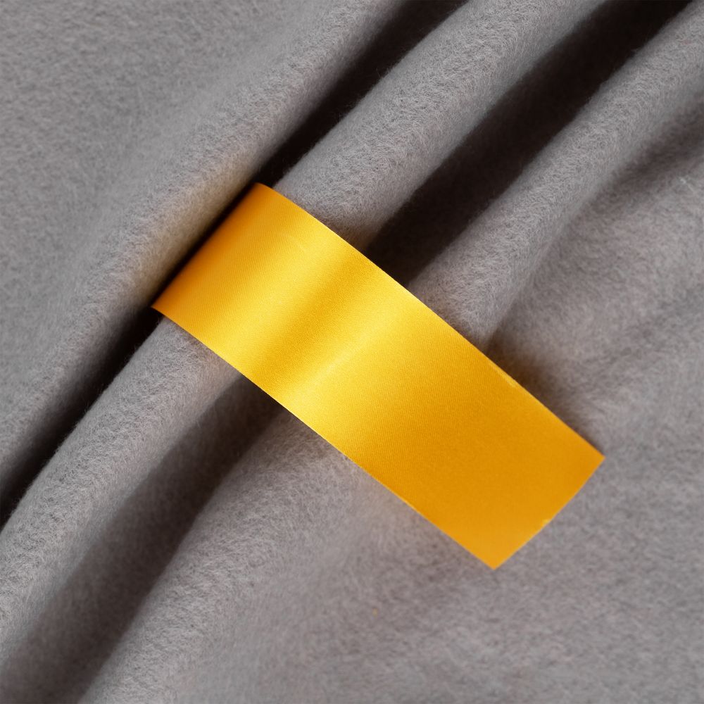 Лента сатиновая Satin 35 М, желтая, 100 см-0