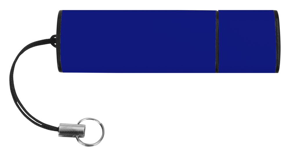Флеш-карта USB 2.0 16 Gb металлическая с колпачком Borgir, темно-синий-2