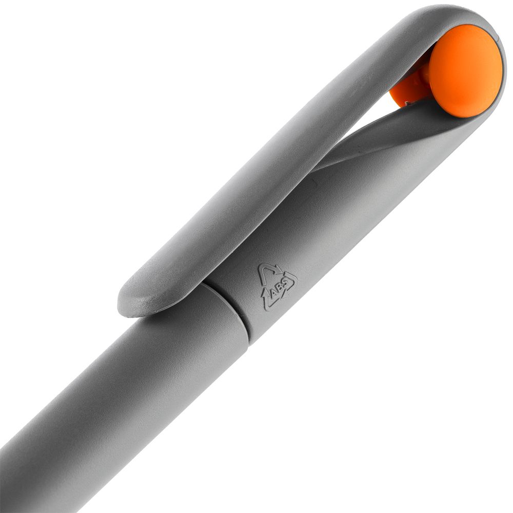 Ручка шариковая Prodir DS1 TMM Dot, серая с оранжевым-2