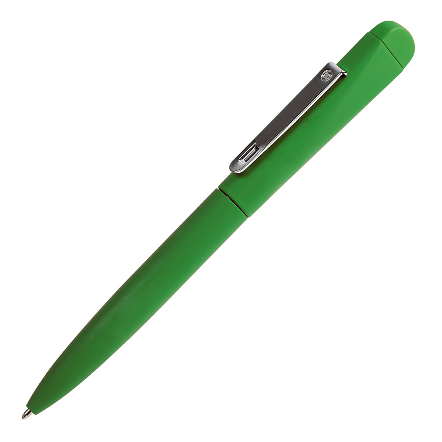IQ, ручка с флешкой, 8 GB, металл, soft-touch, зеленый, серебристый-0