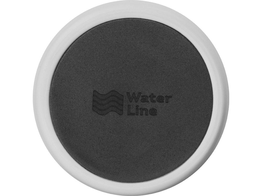 Вакуумная термокружка с кнопкой Streamline, Waterline, soft-touch, тубус, серый-6