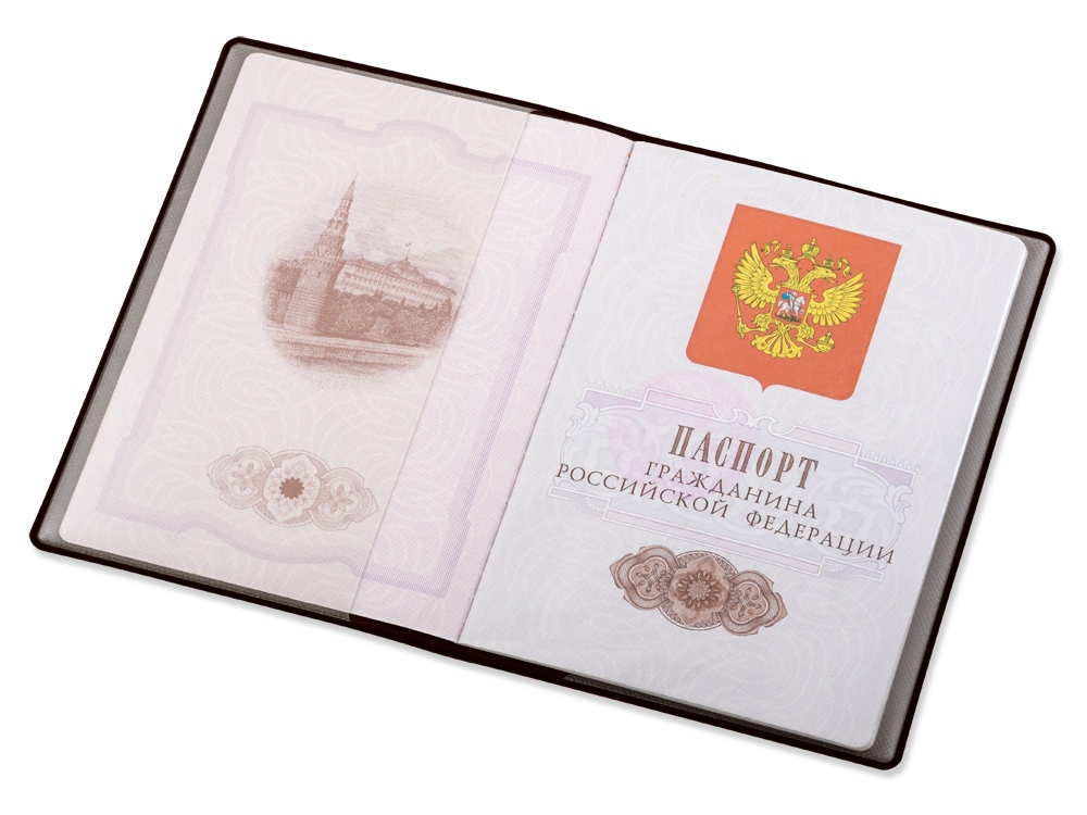 Классическая обложка для паспорта Favor, коричневая-1