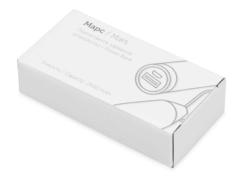 Портативное зарядное устройство Марс с карабином, 2600 mAh, серый-4