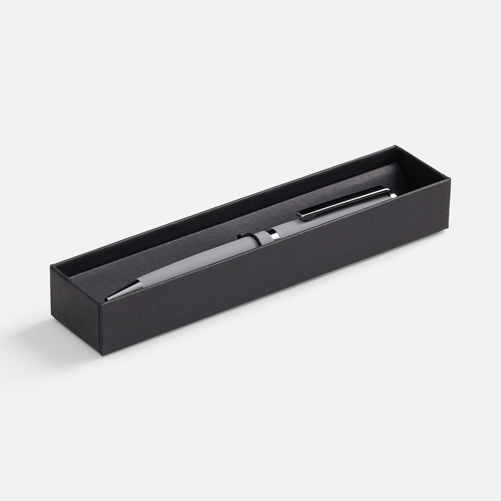 Ручка шариковая Inkish Chrome в футляре, серая-3