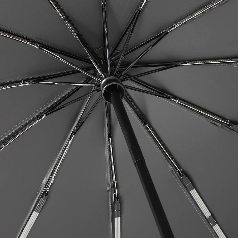 Автоматический противоштормовой складной зонт Altor, Тёмно-серый/чёрный-4