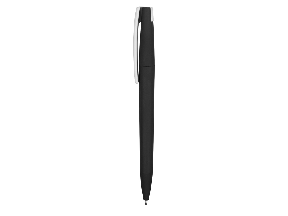 Ручка пластиковая soft-touch шариковая Zorro, черный/белый-2