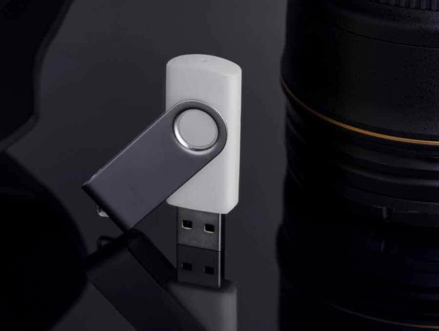 USB flash-карта DOT (8Гб), белый, 5,8х2х1,1см,пластик металл, белый, серебристый-4
