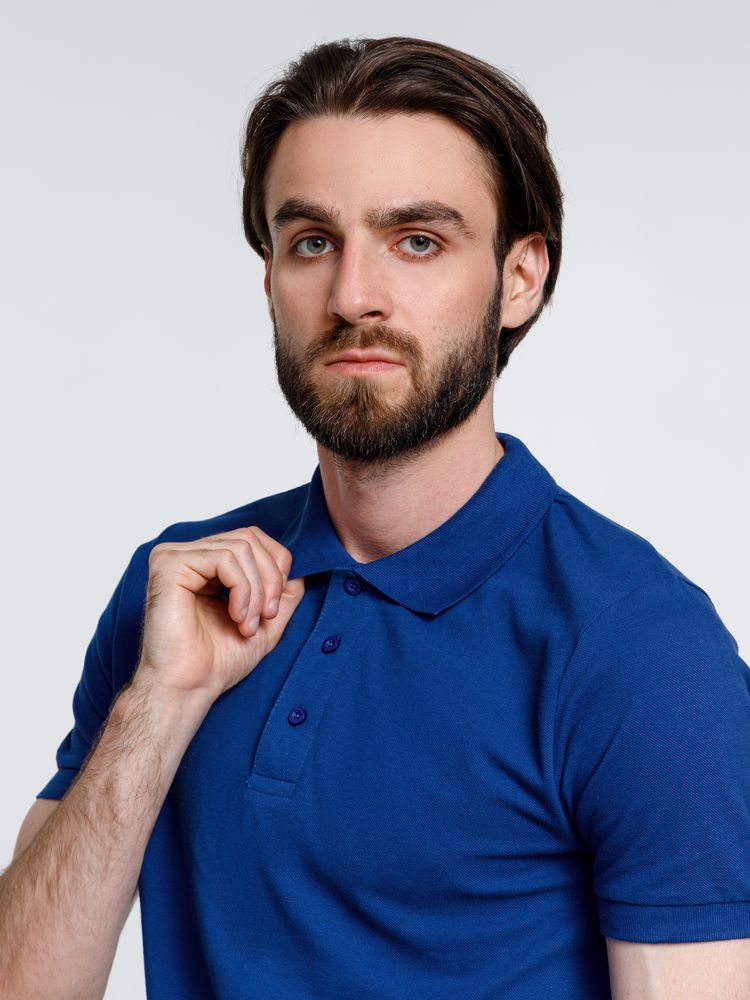 Рубашка поло мужская Adam, ярко-синяя-5