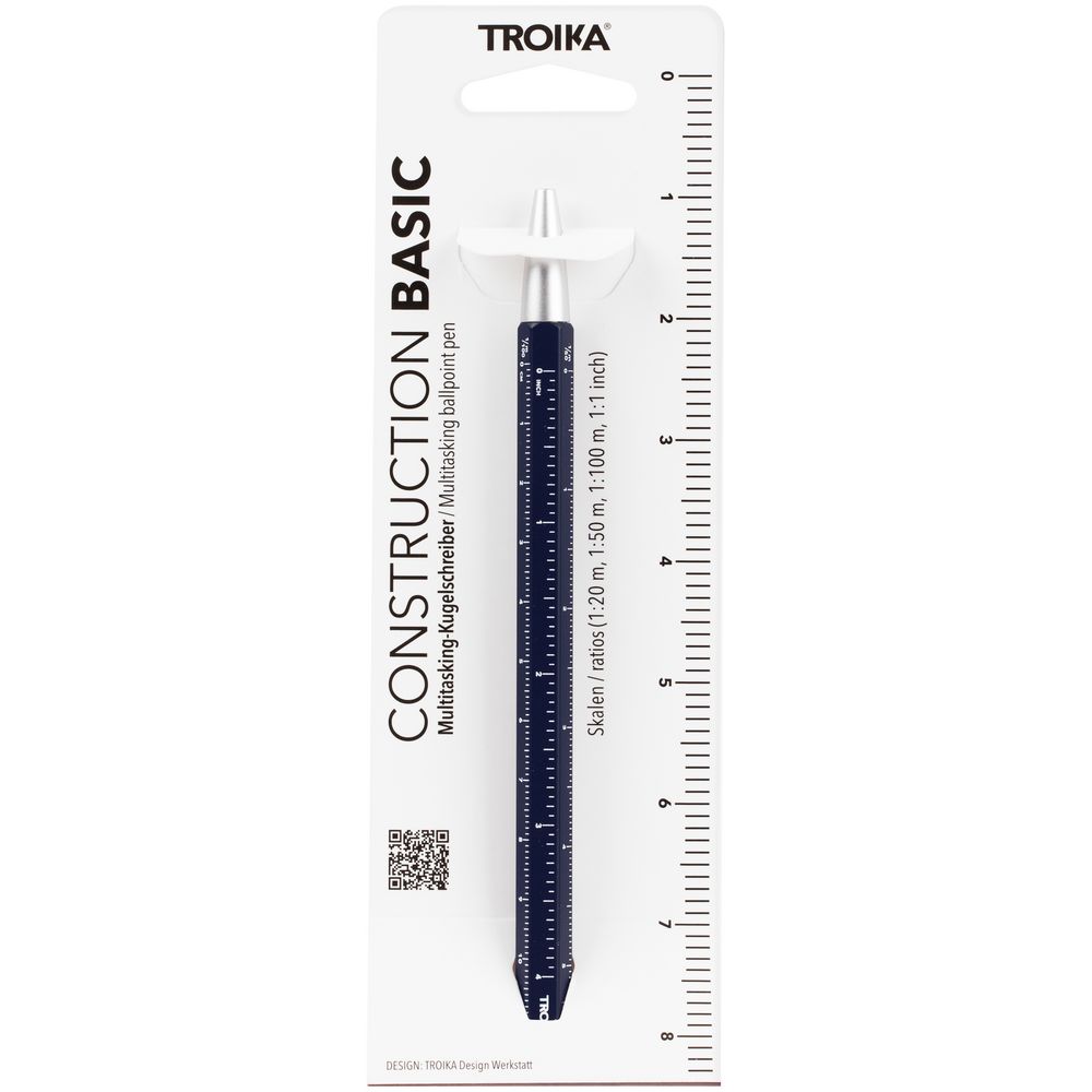 Ручка шариковая Construction Basic, темно-синяя-2