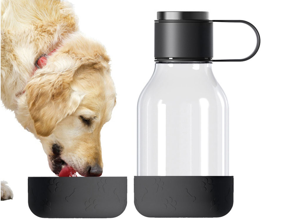 Бутылка для воды 2-в-1 Dog Bowl Bottle со съемной миской для питомцев, 1500 мл, черный-5