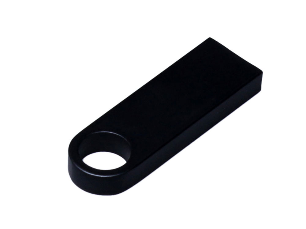 USB 2.0-флешка на 512 Мбайт с мини чипом и круглым отверстием, черный-2