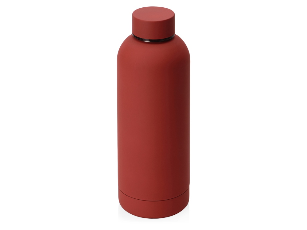 Вакуумная термобутылка Cask Waterline, soft touch, 500 мл, красный-1