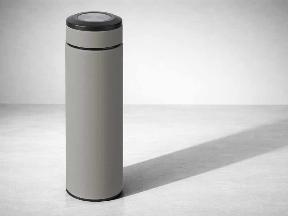 Вакуумный термос Vacuum Flask C1, soft touch, 420мл, серый-6